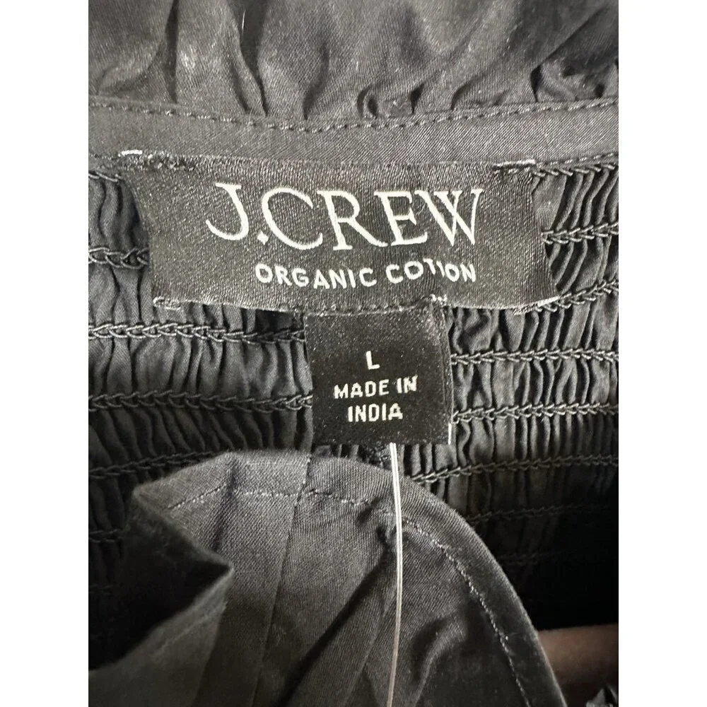 J. Crew Factory Black Textured Ruffle Mini Dress - Picture 8 of 11